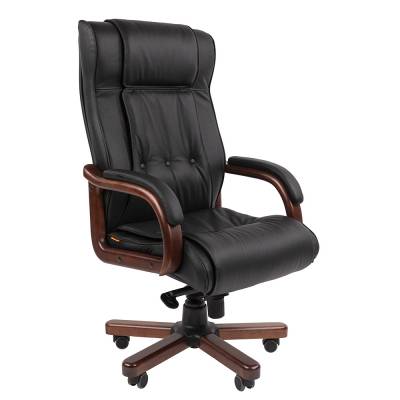 Кресло руководителя Chairman 653 (черная кожа)